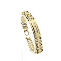 Two-tone gold fantasy link bracelet; Men | 21 cm