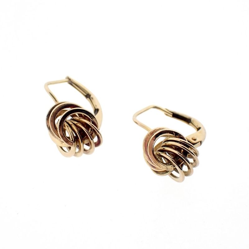 Image 5 of Gold stud earrings with rings
