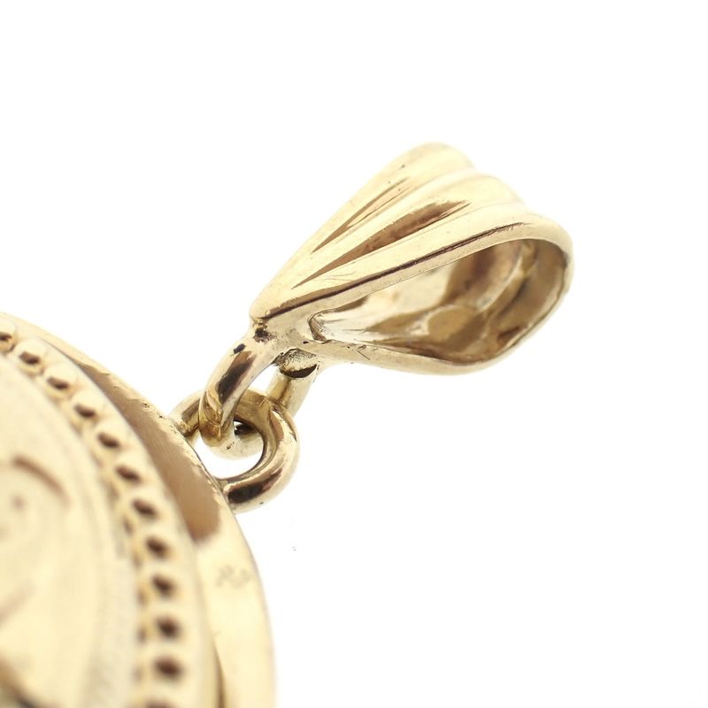 Image 7 of Vintage gold pendant with flower