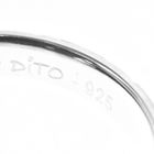 Image 8 of Silver ring with diagonal relief