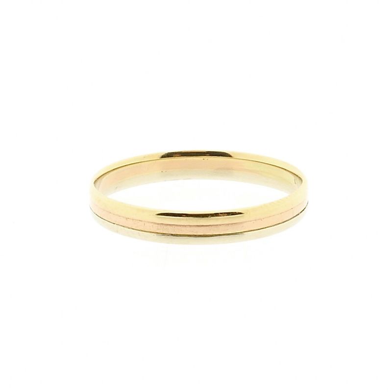 Afbeelding 3 van Tricolor gouden ring
