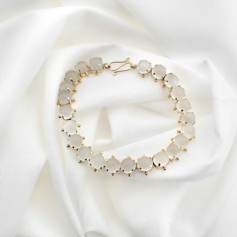 Image 6 of Gold bracelet with moonstones