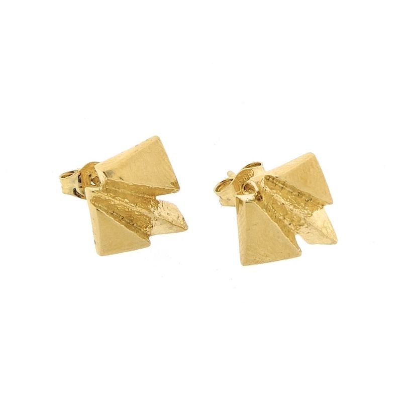 Image 8 of Gold stud earrings | Riitta Hakala