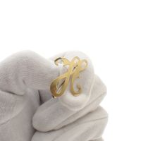 Gold letter brooch; letter H | Vintage