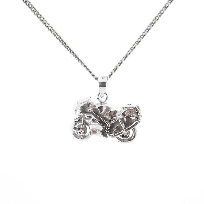 Image 6 of Silver pendant of a motorcycle