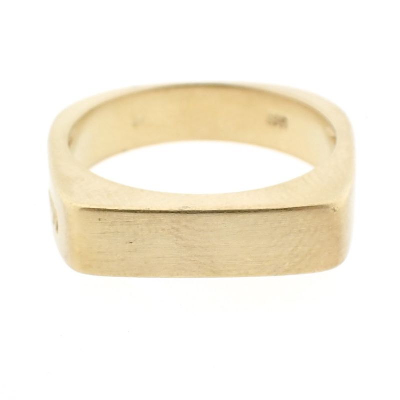 Image 4 of Gold square matte ring; Marc O'Polo
