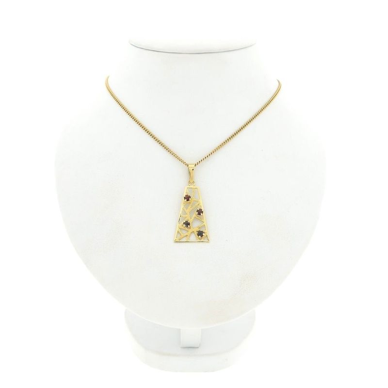 Image 5 of Vintage gold pendant with garnet