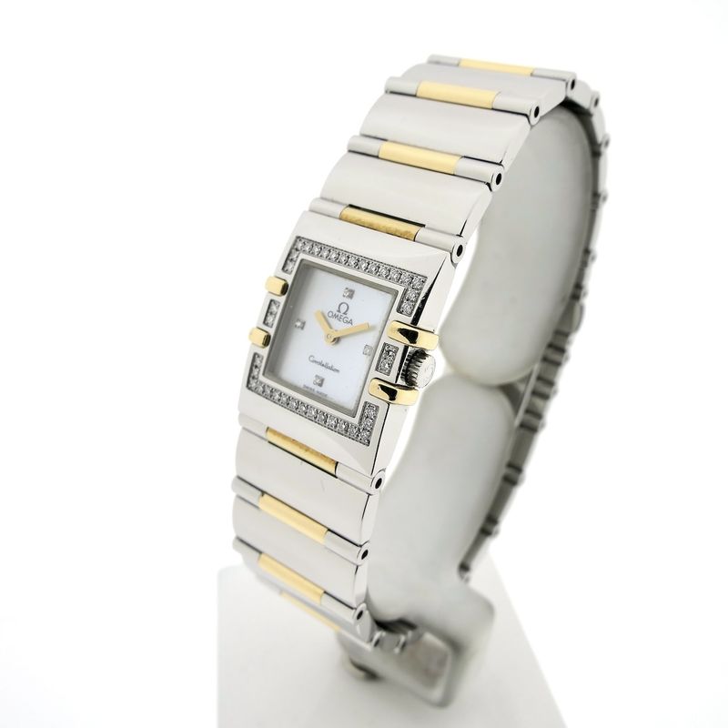 Image 2 of Omega Constellation Quadra 'Half-Bar'; 18k gold/steel women's watch with diamonds