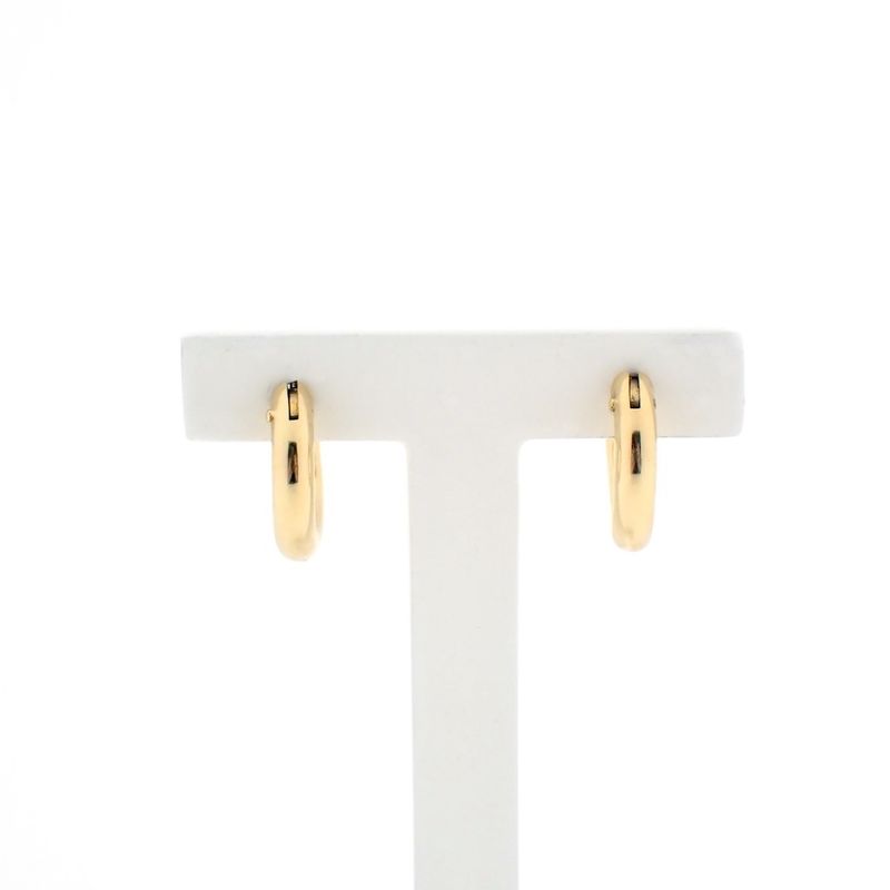 Image 5 of Gold wide earrings | Ø 17.5 mm