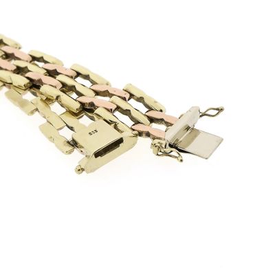 Image 2 of 8 carat bicolor Bismarck link bracelet