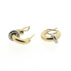 Image 7 of 18-karat two-tone gold earrings with 0.16 ct. diamonds