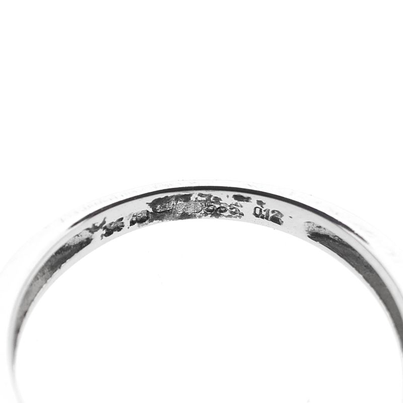 Image 8 of White gold solitaire ring with diamond; 0.12 ct.