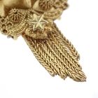 Image 4 of Vintage/antique gold brooch with filigree technique and blood coral