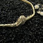 Image 2 of Gold bar link bracelet with zirconia