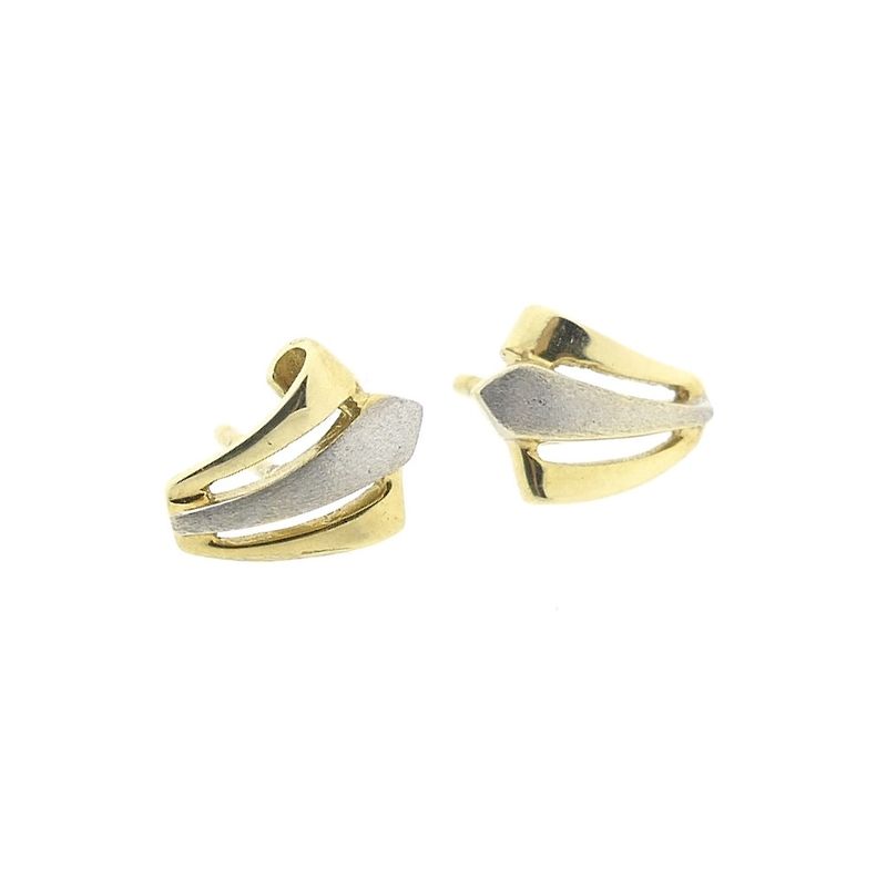 Image 7 of Two-tone gold stud earrings