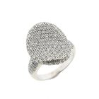 Image 1 of White gold pavé ring with diamonds; Approx. 0.90 ct.