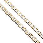 Image 3 of Two-tone gold navy link necklace; Men's | 51.5cm
