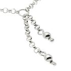 Image 4 of Silver jasseron necklace with two tassels | 45 cm