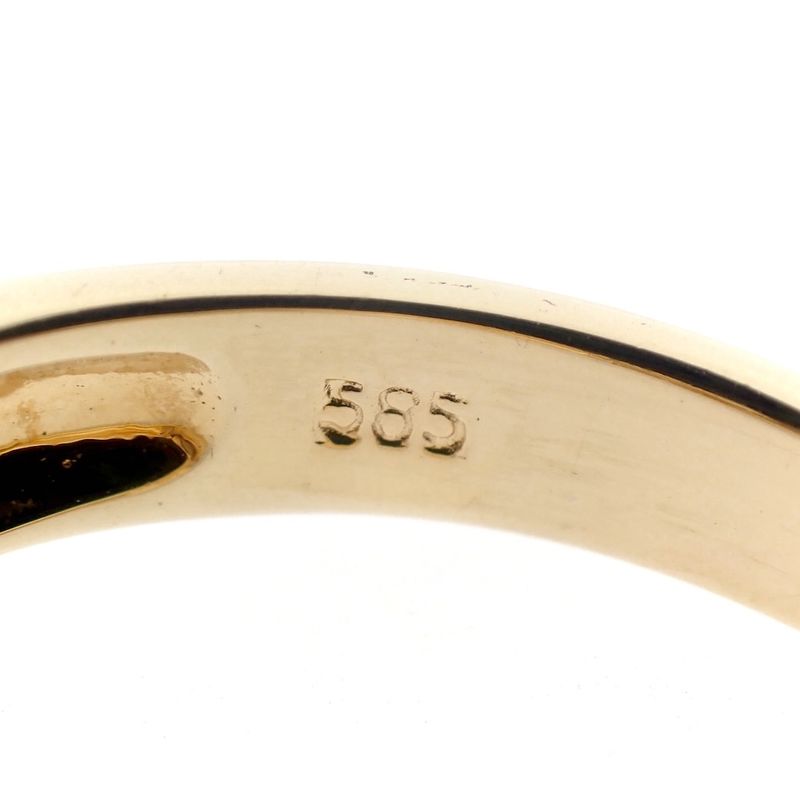 Image 8 of Gold ring with pearl and diamonds; 0.04 ct.