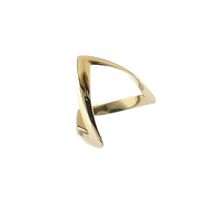 Gold V-shaped ring
