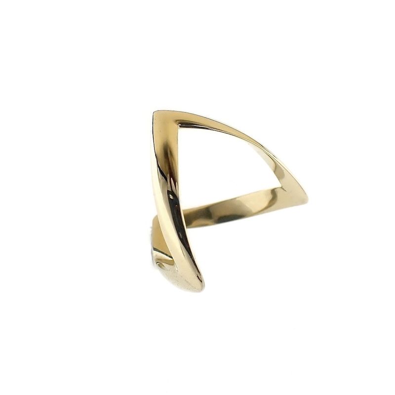 Image 1 of Gold V-shaped ring