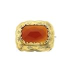 Image 1 of Gold brooch with carnelian