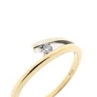 Image 6 of Two-tone gold ring with diamond; 0.07 ct.