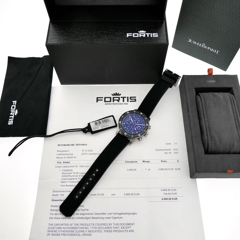 Image 20 of Fortis Novonaut N-42 Legacy Edition F2040009; Automatic chronograph men's watch