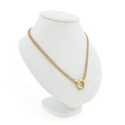 Image 2 of Gold jasseron link necklace | 40 cm