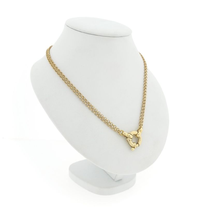 Image 2 of Gold jasseron link necklace | 40 cm