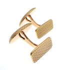 Image 3 of Gold ribbed cufflinks