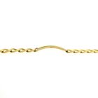 Image 11 of Exclusive gold flat gourmet link bracelet with engraving plate; BREV | 21.5 cm