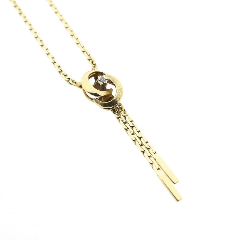 Image 4 of Gold Cardano Necklace with Diamond