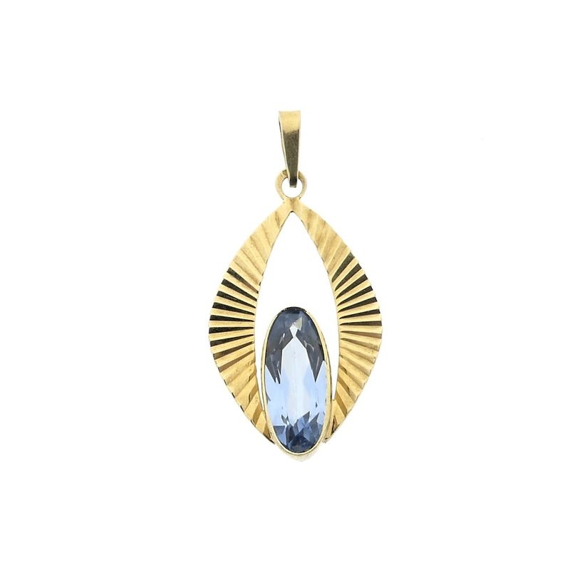 Image 1 of Gold pendant with Aquamarine