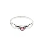 Image 6 of Silver ring with pink zirconia stone
