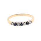Image 5 of Gold ring with sapphire and diamond; 0.12 ct. | Diamonde