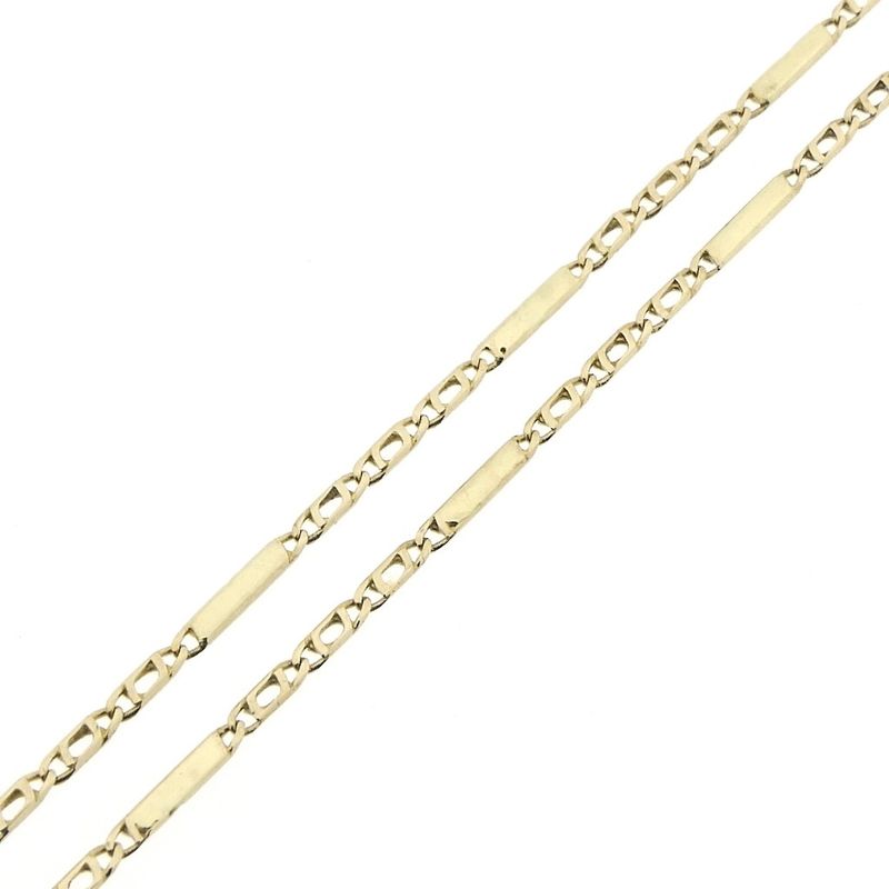 Image 6 of Gold closed Figaro link chain | 50 cm