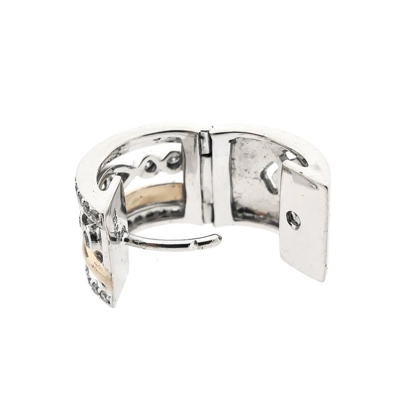 Image 4 of Two-tone gold AL CORO earrings with 0.50 ct. diamonds.