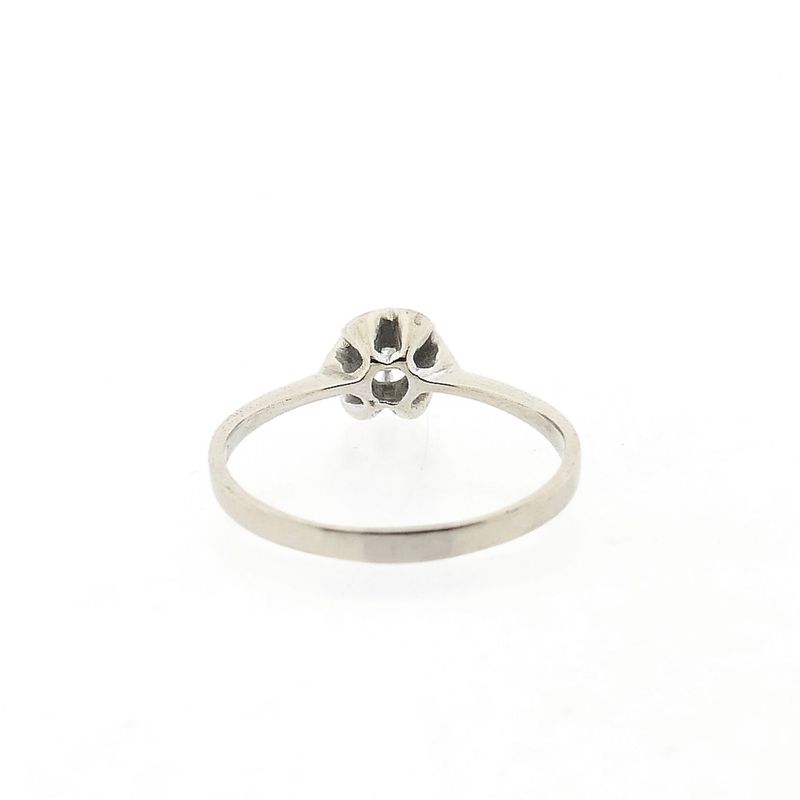 Afbeelding 4 van Witgouden solitairring met diamant; 0,10 ct.