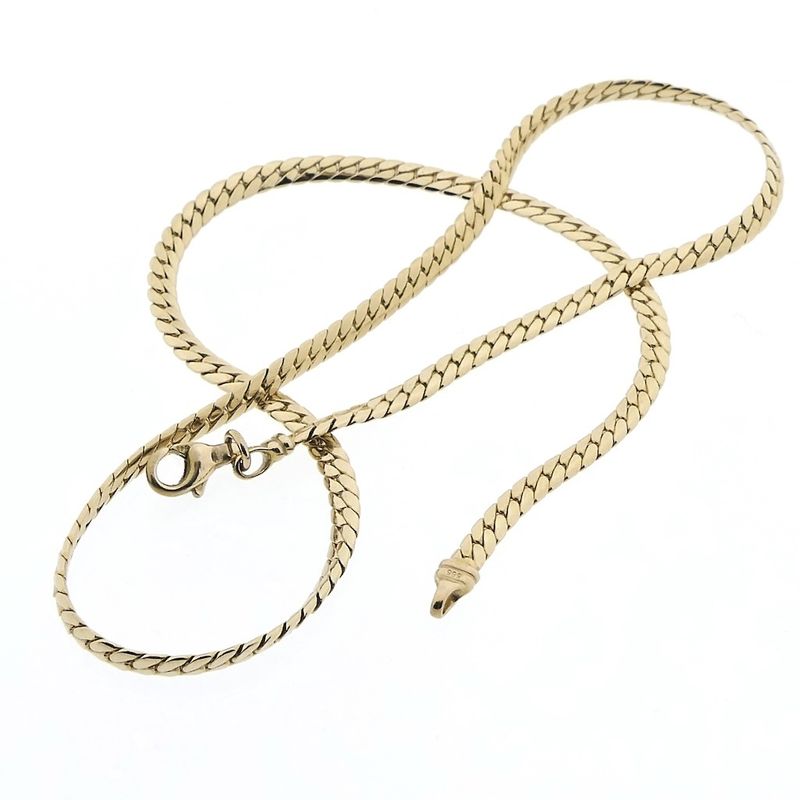 Image 9 of Gold flat gourmet link chain