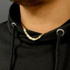 Image 10 of Tricolor gold navy link necklace