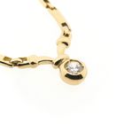 Image 4 of Gold Bar Link Necklace with Zirconia