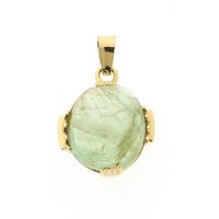 Gold pendant with Fluorite