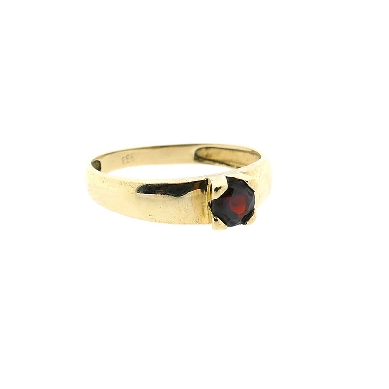 Afbeelding 4 van 8 karaat vintage solitair ring met granaat