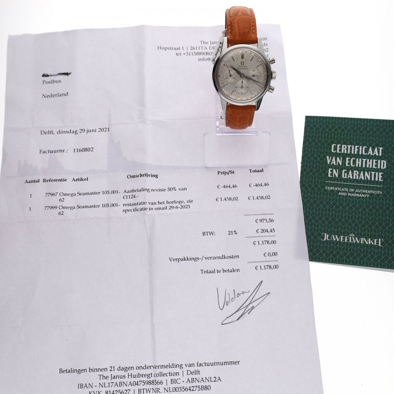 Image 13 of Omega Seamaster Chronograph Cal. 321; 105.001-62; Vintage Men's Watch from 1962