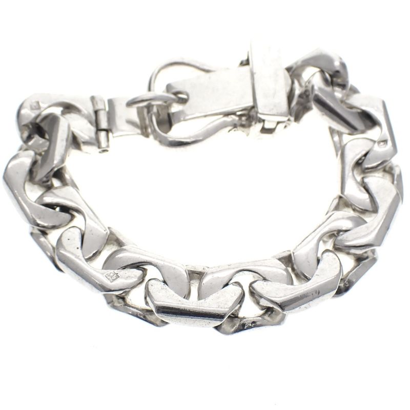 Image 1 of Solid silver bracelet with buckle closure | 21 cm