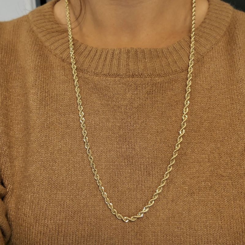 Image 7 of Golden twisted link chain.