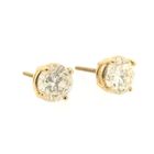 Image 6 of Exclusive gold earrings with diamonds; 2.90 ct.