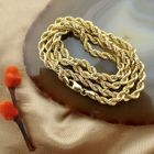 Image 5 of Gold long twisted link necklace | 66 cm