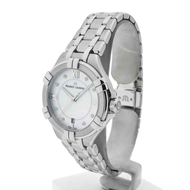 Image 2 of Maurice Lacroix AIKON AI1006-SS002-170-1; Women's watch with mother-of-pearl dial and diamonds